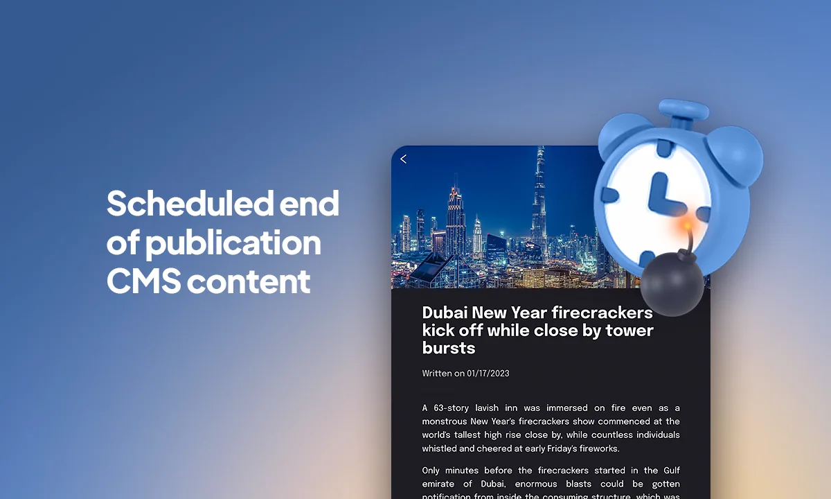 A new bonus feature for your content : schedule an end of publication date