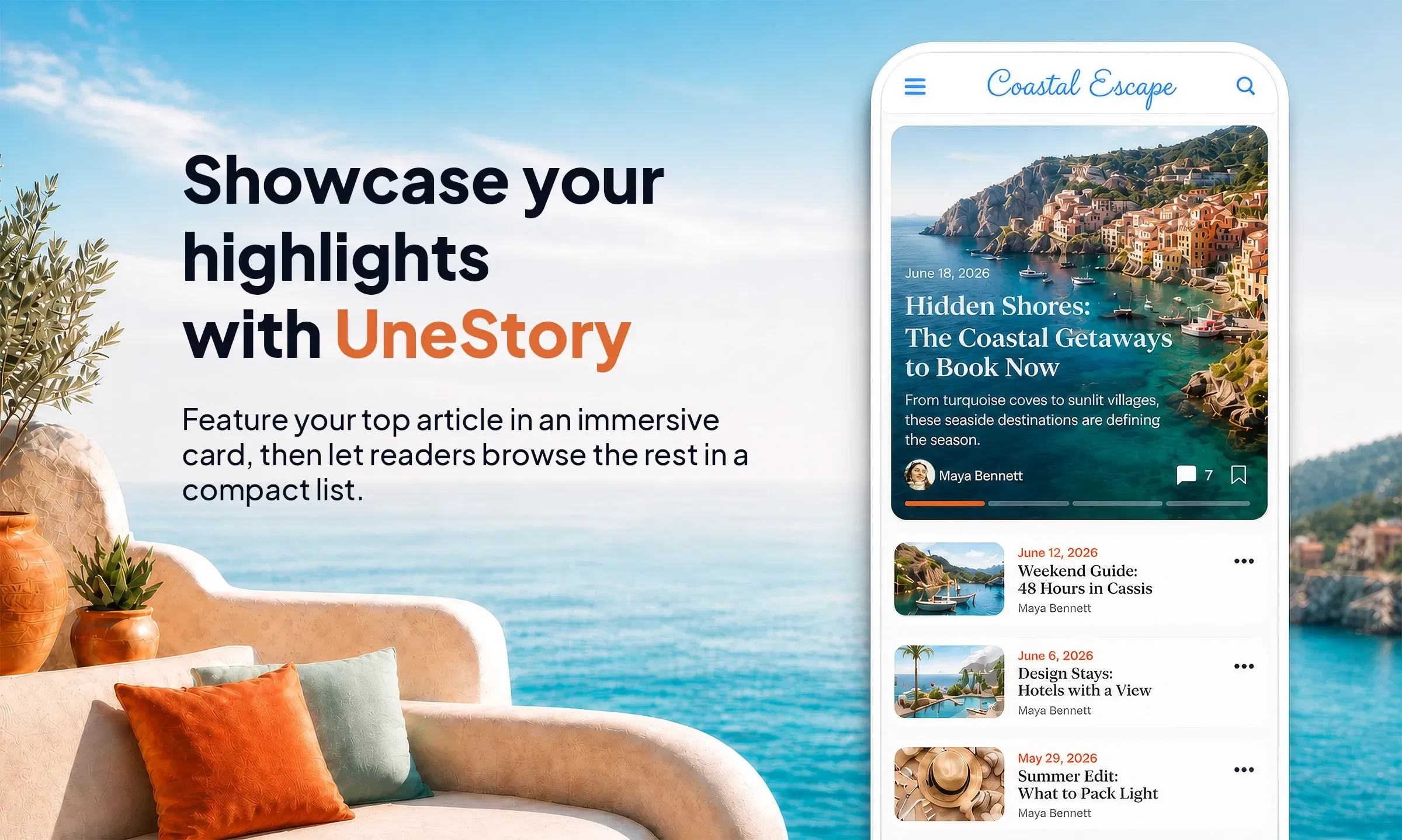 UneStory: two formats, one layout