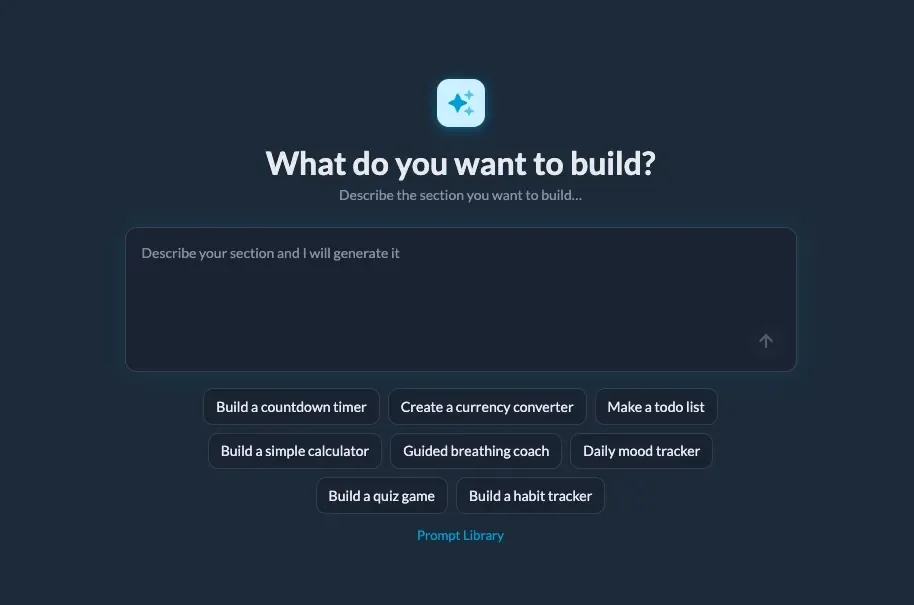 AI Extension Builder: build sections with AI, no code